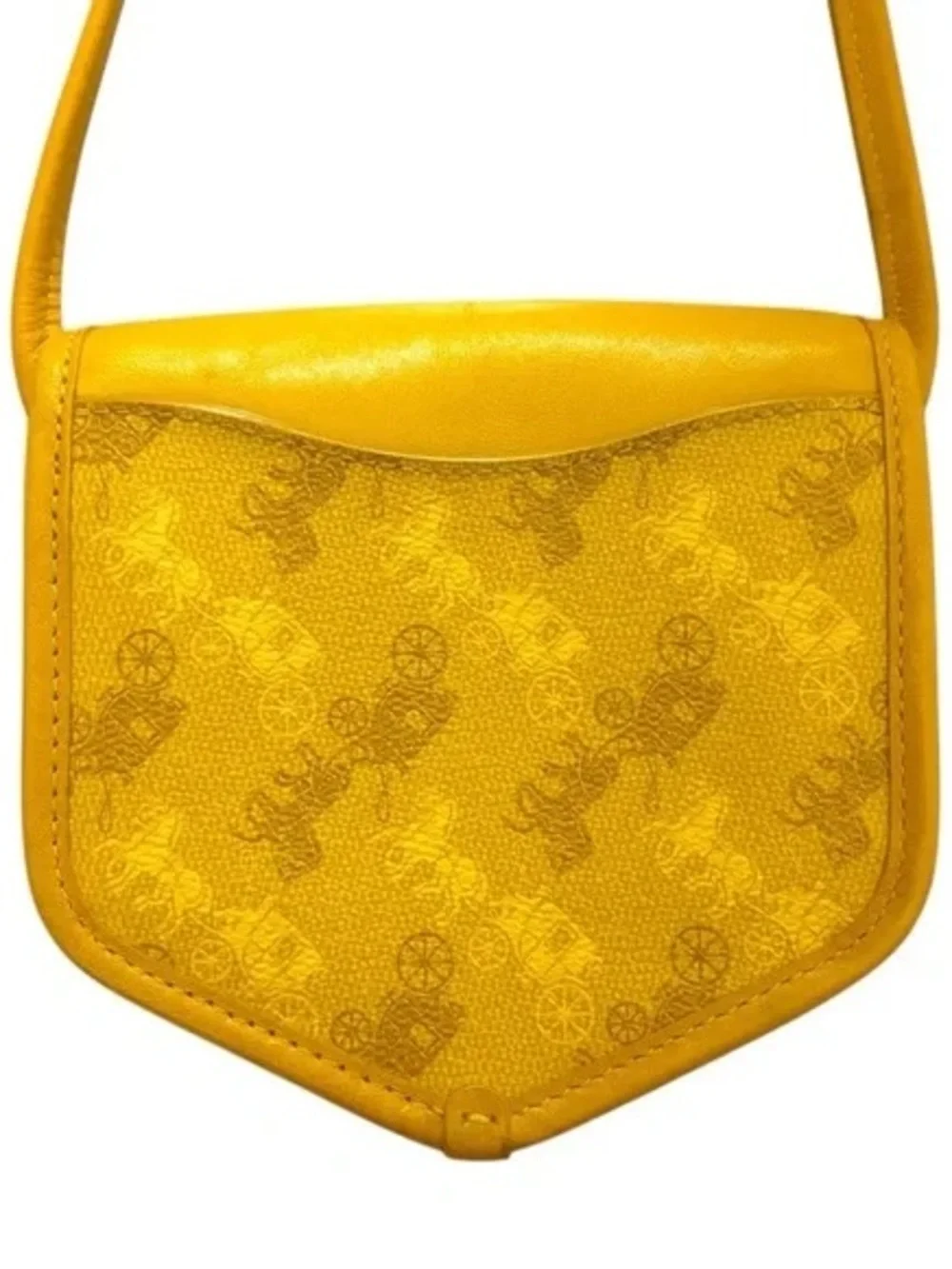 Authentic Coach Turnlock Flap Pouch 15 in Ochre Yellow 2891 | EUC